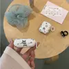 Funda Protectora para Auriculares AirPods de 5ª y 4ª Generación Estilo Coreano Gris Rosa Estrella Adecuada para Auriculares Bluetooth Apple 3ª Generación Pro