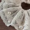 Encaje de Perlas Moda Simple Goma para el Cabello Estilo Coreano Fresco Dulce Scrunchie Personalizado Versátil Accesorio para el Cabello
