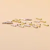 Plata de Ley S925 Accesorios de Perlas para DIY Tubo Recto Grabado de Doble Paso Materiales para Accesorios de Collares y Pulseras de Perlas Naturales
