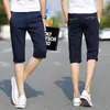 Pantalones Capri para Hombre Marca de Moda Pantalones Cortos para Hombre Casual Modernos Versátiles Pantalones Casuales para Hombre de Longitud Media Pantalones Finos de Verano