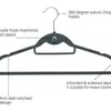 Perchas Multifuncionales de Terciopelo Shiyong Amazon para Uso en el Hogar, Antideslizantes, Anti-Marcas en los Hombros, Sin Marcas, Sin Bultos, para Organizar la Ropa