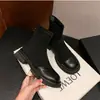 Botas de Manga Elástica para Mujer 2025 Otoño e Invierno Nuevas Versátiles Botines Slim Retro Tacón Grueso Estilo Británico Botas Slim