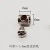 Braçadeira de Trava para Cabo de Aço Material de Cobre Duplo Furo 6*10mm Trava para Corda de Pendurar Lâmpada Placa de Publicidade Fixador Múltiplas Especificações