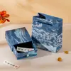 Caja de Joyería Tipo Cajón Estilo Canal Asa de Perla Textura Estéreo Pendientes Collar Anillo Caja Deslizante Caja de Joyería