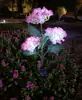 Lámpara de Suelo de Hortensia Simulada Solar Impermeable para Exteriores Lámpara Decorativa de Jardín para Patio Césped Venta Caliente Temu