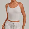 Camiseta de tirantes de yoga ajustada transfronteriza sin copas, sujetador deportivo de doble capa con cuello en V para correr, ejercicio y fitness tank top 5276