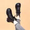 Botines para mujer, nueva colección otoño/invierno 2026, diseño ajustado, estilo británico, cremallera lateral, forro polar para abrigar, botas de algodón con suela gruesa, botas estilo Martin