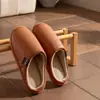 Chinelos de Algodão Silenciosos para Mulheres 2026 Novo Outono/Inverno Internos Com Pelúcia Adicional Antiderrapante Impermeáveis Quentes Para Casais Bico Fechado Sapatos de Chão