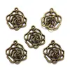 Accesorios para joyería DIY colgante de flor hueca de aleación colgante pequeño de aleación retro 28 * 25MM Q104