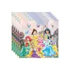Princesa Rosa Desenho Animado Tema Festa de Aniversário Sonho Menina Decoração Pratos de Papel, Guardanapos, Toalha de Mesa, Arranjo de Louça Descartável