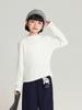 Ropa Interior Base Pudding Haru para Niñas Invierno 2025 Nueva Camiseta Base de Color Sólido Engrosada Camisa Interior de Punto