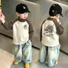 Camiseta Térmica de Polar para Niños Cuello Semi Alto Capa Base 2026 Otoño/Invierno Nuevo Bloque de Color Camiseta para Niños Moderna Versátil Top Moderno