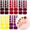 Fábrica Zhengxiang Personalizado Color Puro Simple Transfronterizo DIY Pegatinas para Uñas de los Pies Oem Impermeables Blanqueadoras Pegatinas para Manicura de Uñas de los Pies