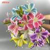 Especial transfronterizo para la nueva simulación de flores 3D, pequeñas flores de lirio para bodas, materiales florales para decoración en el lugar del hotel.