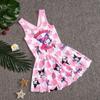 Traje de baño de una pieza para niñas, novedad de 2024, conjunto de falda de baño para niños de dibujos animados, bañadores para niños pequeños y medianos, traje de baño para niñas
