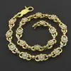 Collar de Cadena Figura de Ocho Flor de Cobre y Circonita Hip-Hop Europeo y Americano Transfronterizo para Mujer, Joyería de Lujo Ligero Nicho Hecho a Medida