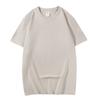 Nueva camiseta de algodón pesado de 230 g para hombre y mujer, cuello redondo, suelta, manga corta, camiseta básica, camiseta publicitaria, camiseta informal.