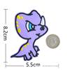 Pegatinas de tela bordadas con diseño de dinosaurio pequeño de dibujos animados, accesorios de ropa para niños, parche con adhesivo que se puede planchar, bordado por computadora