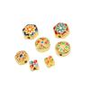 Cuentas de flor talladas a mano, accesorios de oro arenoso, materiales hechos a mano para bricolaje, no se decoloran fácilmente, accesorios en stock, venta al por mayor