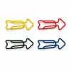 Clips de papel creativos en forma de flecha, los más vendidos transfronterizos, disponibles en 4 colores, clips de papel recubiertos de PET, en stock en la fábrica, se envía dentro de las 48 horas