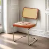 Silla de ratán usada, cómoda para estar sentado mucho tiempo, adecuada para mesas y sillas de comedor en casa, silla con respaldo para casa de huéspedes y hotel, silla curva de imitación de ratán para cafetería