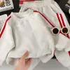 Nuevos Conjuntos Bordados para Niños y Niñas, Sudadera y Pantalones Infantiles con Estilo, Conjunto Deportivo de Dos Piezas para Primavera y Otoño para Niños Mayores