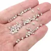 Série de Contas Soltas de Prata Quebrada Liga Contas de Roda Contas Quadradas Contas Espaçadoras Criativas Acessórios Feitos à Mão DIY Material para Pulseira Semi-Acabada