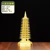 Adornos de Torre Wenchang Bagua de Latón Puro Torre Wenchang de Nueve Pisos Trece Pisos Adornos de Escritorio para Oficina Artesanías Decorativas
