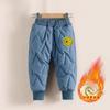Pantalones de Algodón para Niños, Pantalones Acolchados de Terciopelo a Prueba de Viento para Niños, Pantalones Gruesos para Mujer, Pantalones Exteriores Cálidos para Niños Tallas Medianas y Grandes, Ropa para Niños al por Mayor