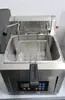 Freidora Comercial Profunda con Doble Tanque, Freidora Eléctrica para Freír Pollo, Papas Fritas y Brochetas, Freidora Espesada