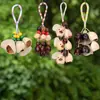 Kit de Material para Vento de Casca de Fruta Cultural e Criativo de Yunnan para Montagem DIY Sino de Casca de Fruta Estilo Floresta Feito à Mão para Mochilas e Decorações de Casa