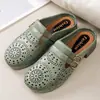 Etiquetado Transfronterizo Moda Ropa Exterior de Verano Sandalias Casuales Planas Retro Caladas Transpirables para Mujer