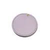 Espejo de cuero grueso en stock con gancho para colgar, se puede usar como accesorio de bolso, espejo de maquillaje redondo de cuero de color sólido, personalizable