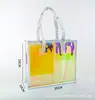 Bolsa Tote Holográfica a Laser com Padrão Personalizado, Bolsa de Presente Transparente de PVC de Alta Qualidade, Bolsa Transversal de Gelatina a Laser, Sacola Plástica