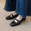 Sapatos baixos macios populares estilo francês para mulheres, nova coleção outono 2026, sapatos Mary Jane, estilo slip-on casual, perfeitos para combinar com saias