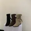 Botines de Tobillo Western Cowboy ALILOVERS con Tacón Grueso, Punta Fina Francesa y Hebilla de Cinturón, Tacón Medio para Mujer, Nuevo Estilo Otoño 2026