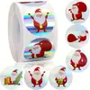 500 folhas de adesivos de Natal do Papai Noel, desenho animado a laser de boneco de neve, adesivos de vedação para decoração de presentes de Natal