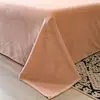 Juego de cuatro piezas de piel de conejo engrosada de alto peso, grado A para maternidad e infancia, terciopelo de leche, cálido y afelpado para otoño e invierno, sábana bajera y funda de edredón 4