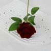 Rosa de franela pequeña individual, flor artificial, rosa perla, rosa de San Valentín, suministros de pared para bodas, flor falsa decorativa