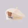 Chapéu de Pintor de Lã Tricotado Chapéu de Princesa Moderno Estilo Estrangeiro Boina Infantil Outono e Inverno Estilo Coreano Urso Menino Bebê