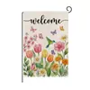 Bandera de Jardín de Pascua Personalizada al por Mayor Decorativa para Exteriores y Patios Bandera Impresa con Patrón de Corazón Bandera de Jardín