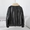 Chaqueta de Piel Genuina Nueva para Mujer Estilo Li Qin Otoño e Invierno 2026, Corta de Piel de Oveja con Cuello de Lana Desmontable y Abrigo de Plumas de Ganso