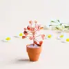 Árbol de Cristal Natural en Maceta Fluorita Citrina Árbol del Dinero Grava de Cristal Cuenco del Tesoro Adornos de Cristal para Maceta de Coche