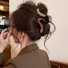 Presilha de garra de osso de dragão estilo coreano retrô, presilha de cabelo de alta qualidade para cabelos grossos, presilha de cabelo de laço feminina requintada, grampo de cabelo coreano para mulheres