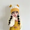 Gorro Bufanda para Bebé Otoño e Invierno Lindo Súper Lindo Gorro Tejido para Niños Niñas Traje de Gorro con Orejas de Panda para Protección