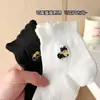 Calcetines Bordados de Animales Lindos para Mujer de Media Pantorrilla Estilo Verano Delgado Estilo Universitario Encaje Dibujos Animados Versátiles Calcetines Cortos de Algodón Verano