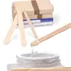 Palo Especial para Depilación con Cera, Palo para Depilación con Cera, Palo para Depilación con Cera, Depresor de Lengua de Madera, Palo para Depilación de Vello Nasal, Palo de Helado
