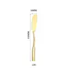 Cuchillo para mantequilla de acero inoxidable 304 con mango cuadrado, Cuchillo para mermelada, Cuchillo para untar queso, Cuchillo para decorar crema, Untador de queso y mantequilla