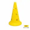 Cono marcador con forma de agujero se puede usar con un poste, cono marcador de helado multifuncional para entrenamiento de fútbol con agujeros