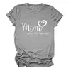 Amazon Ebay Estación Independiente Camiseta Cómoda y Versátil para Mujer Mimi Pray Hug Love Cuello Redondo Manga Corta